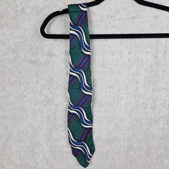 Vintage Polo Ralph Lauren Silk Tie Handmade USA Preppy Classic Green Ribbon - Picture 1 of 5